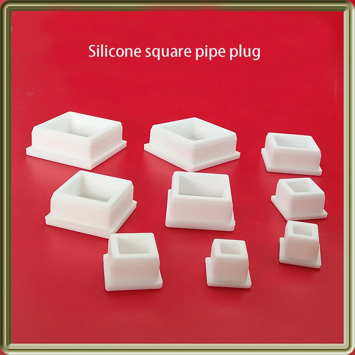 

Square Furniture Leg Pipe Plug-in Plug Noise Reduction Anti Slip Decoration Dust Cover White/black 9.6-28.6mm