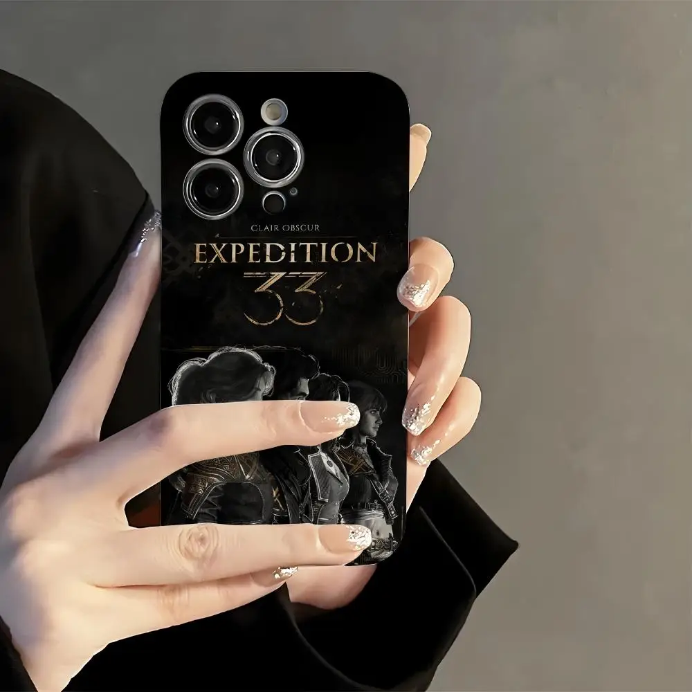 

C-Clair Obscur E-Expedition 33 Phone Case Film Korean INS For IPhone 16 15 14 13 12 11 Pro Max Plus Luxury Cover