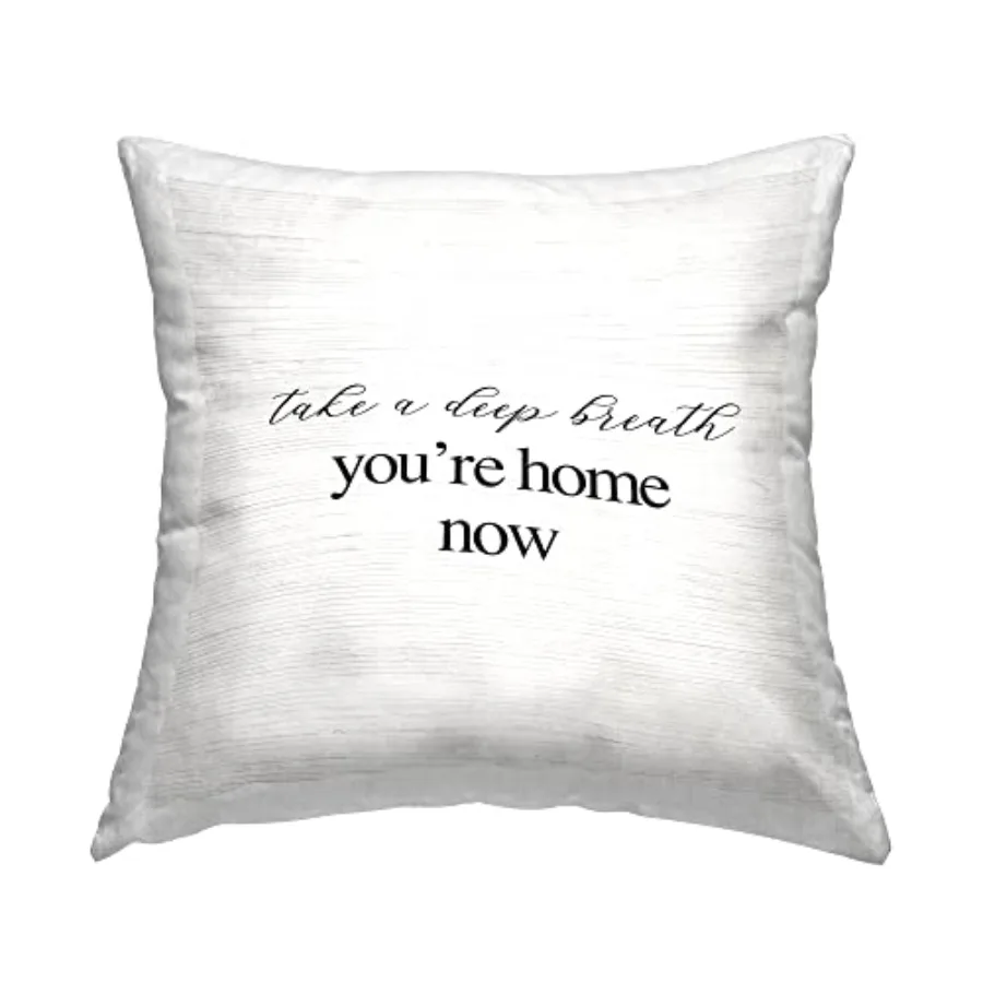 

Декоративная подушка Home Now Relaxing Minimal Typography Phrase Design от Daphne Polselli, 18 x 18 дюймов, бежевая