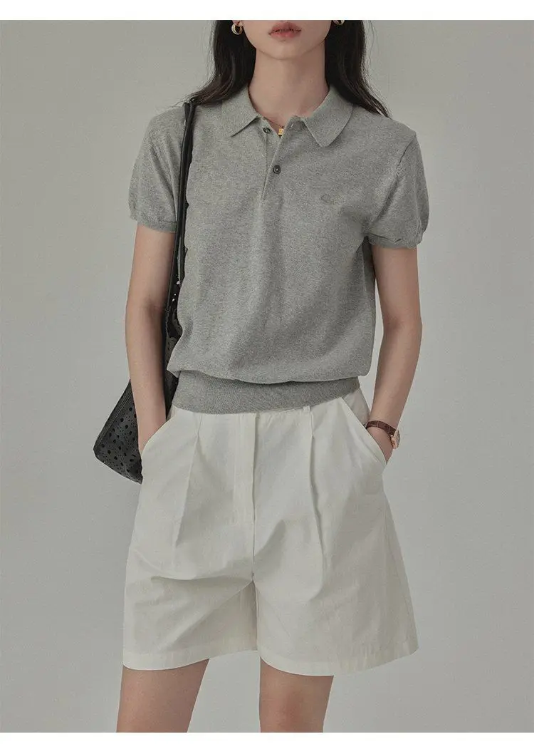 

Premium office clothes fashion casual polo shirt Golf sports shirt retro polo collar temperament short-sleeved tops