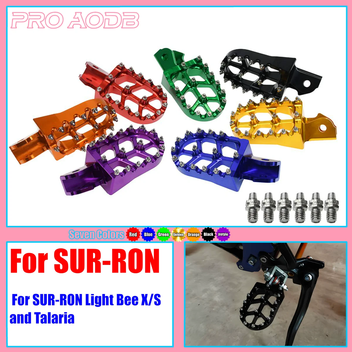 

For Sur-Ron Surron Light Bee X /S CNC Aluminum Foot Pegs Rest Footpegs Electric Motorcycle For Talaria Moto Acessorios