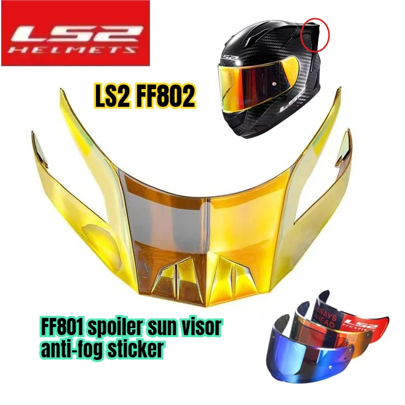 

Original LS2 Motorcycle Helmet Spoiler FF802 Helmet Special Accessories Black Tail Wing Full Face Helmet Lens viseira capcete