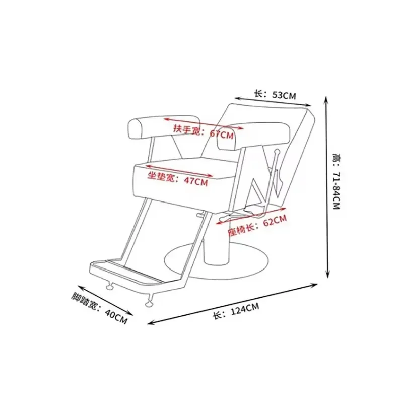 تصميم فريد من نوعه كرسي الحلاق الأوروبي الفاخر العصرية البهجة كرسي الحلاق الشمال المهنية سيلا باربيرو الأثاث التجاري #2