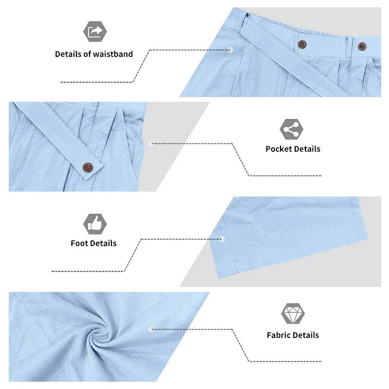 Grenzüberschreitende italienische Neapolitaner Gorger Old Money Style Herren Freizeithose aus Leinen im Commuter-Stil – Detail 21
