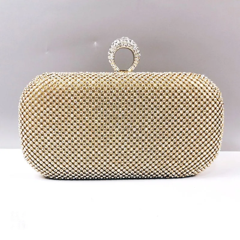 

Женская сумка в стиле ретро, инкрустированная бриллиантами, темпераментная, со стразами, обеденная сумка, платье, кольцо, головной светильник, роскошный стиль, вечерний клатч