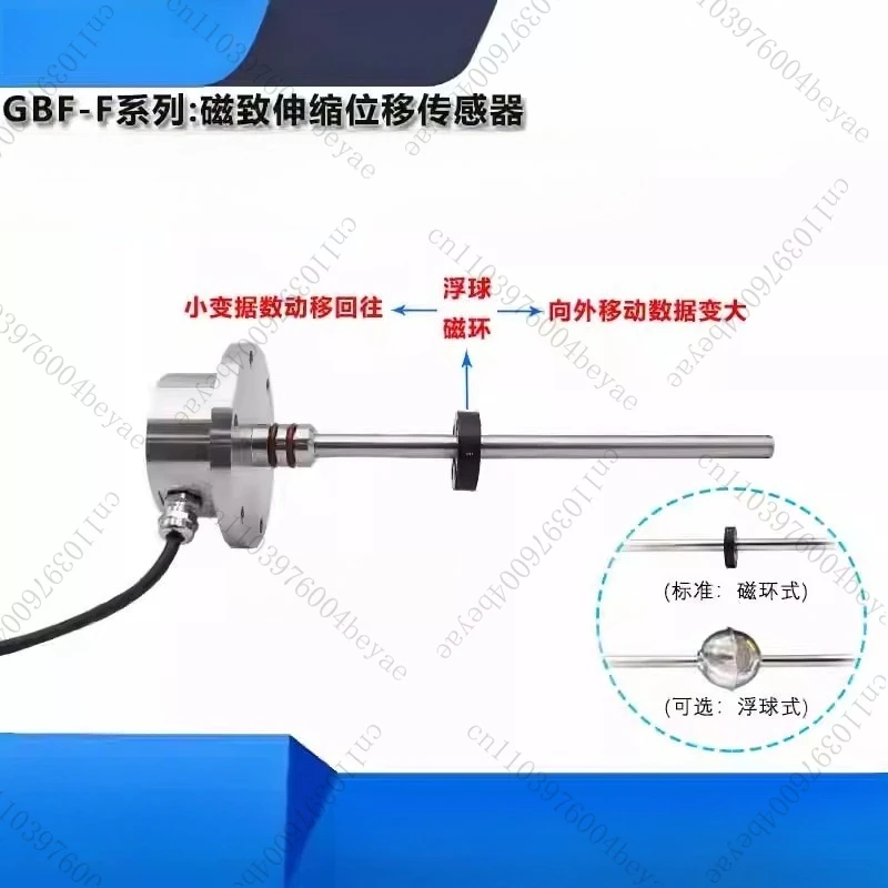 Cylinder displacement sensor, magnetostrictive displacement sensor GBF-F series