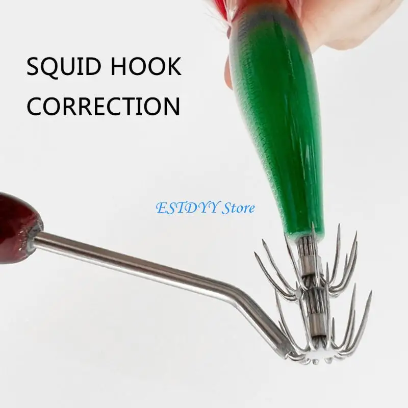 

G6DE Squid Hook Reshaping Tune Squid Jig Hook Adjuster Hook Straightener Jig Corrector Fishing Tackle Fishing Jig Hook Repair