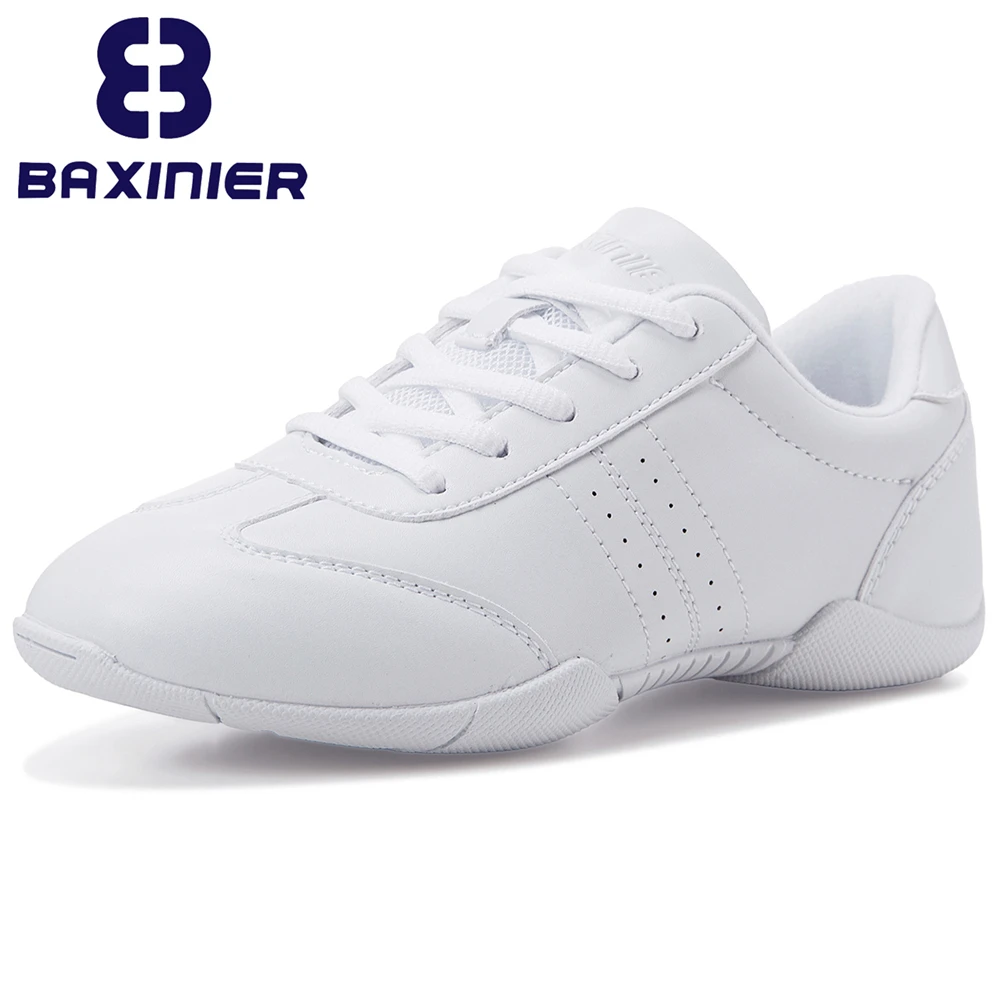 BAXINIER Girls Cheer Shoes for Women White Cheerleading Dance Sneakers Youth Shool Walking Shoes Athletic Training Tennis