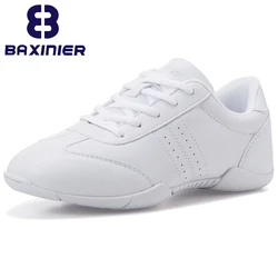 BAXINIER, zapatos de animación para niñas y mujeres, zapatillas de baile de porristas blancas, zapatos para caminar para jóvenes, tenis de entrenamiento atlético