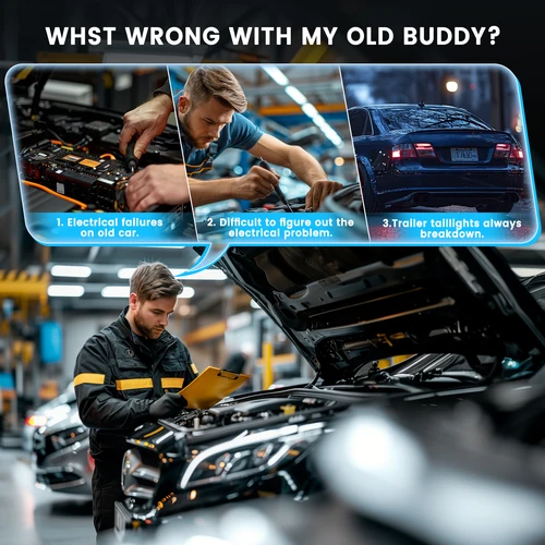 Imagen 2 del producto Ancel PB50 probador de circuito automotriz herramientas de inspección Kit de sonda de circuito eléctrico 12V 24V sistema eléctrico herramienta de trabajo mecánico