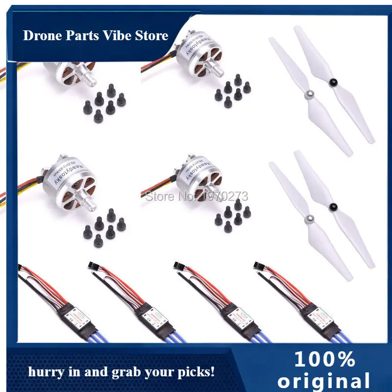 محرك بدون فرشاة AP4 x 2312 920KV + وحدة تحكم إلكترونية 30A من Simonk + مروحة ذاتية القفل محسنة 9450 لطائرة رباعية F450 S500