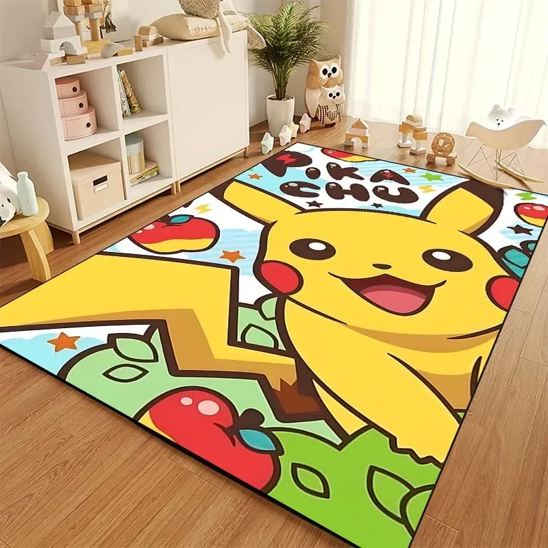 

Japanese Pokemon Pikachu Pattern Living Room Bedroom Carpet Bedside Bathroom Floor Mat 15 Size Area Rug Kid's Room Home Decor