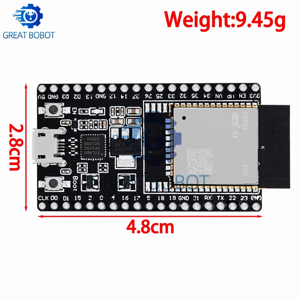ESP32 - لوحة Dev-KitC الأساسية: لوحة تطوير ESP32 لـ Arduino مع ESP32 - WR - 32D و ESP32 - WR - 32U #4