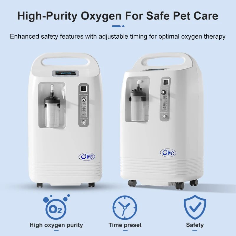 JW OliveVet High Purity 3l 5l Vet 5 Liter Dog cat Oxygenerator Veterinary Oxygen Concentrator for Animal