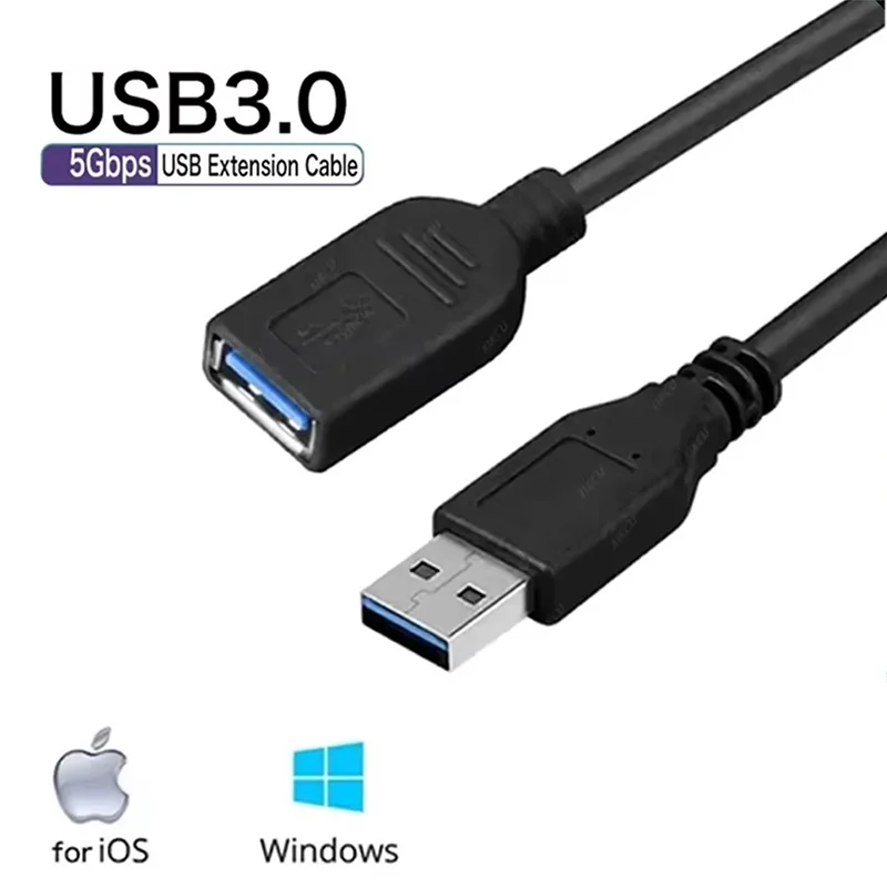2m/3m USB 2.0 Extension Cable USB Male A to Female Data Transfer Charging Transmission Cable For Laptop PC Hard Disk Keyboard