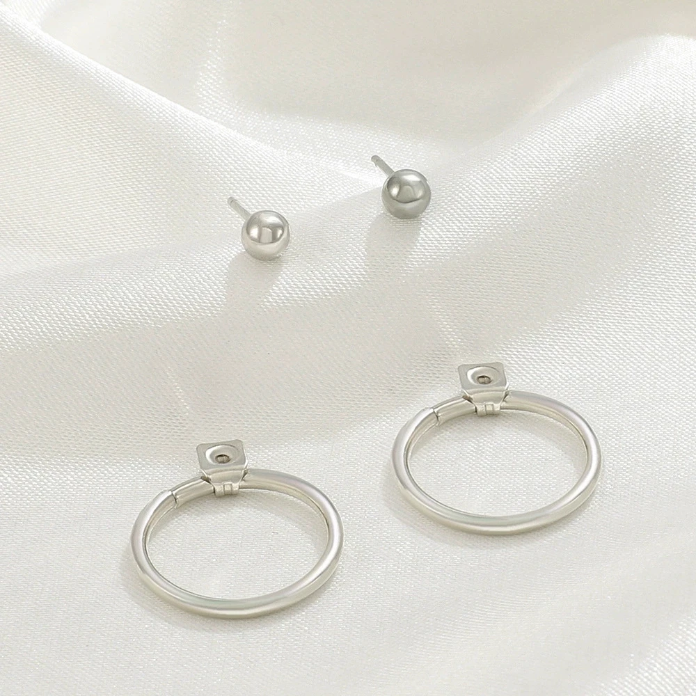 Fashion Bohemian Vintage Earrings Jewelry Cute Gold Color Geometric Round Metal Stud  Best Gift For Women Wholesale 2024