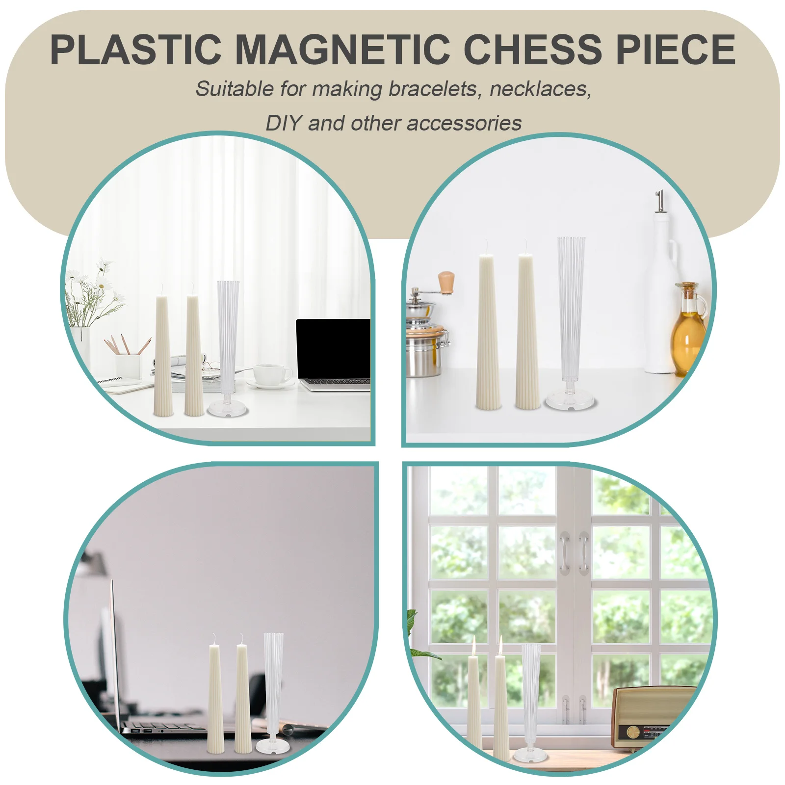 

1Set Scented Mold Handmade Plastic Durable Flexible Reusable Smooth Shiny Interior Clear Mold Attractive Decorative