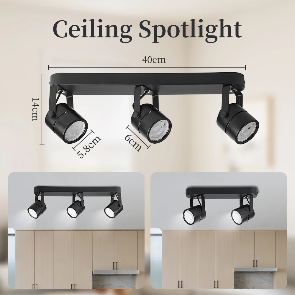 

GU10 Spotlight Ceiling Lamp for Bedroom Corridor 110V 220V Multiple Spotlights Replacement Lamp Surface Mounted Ceiling Lights