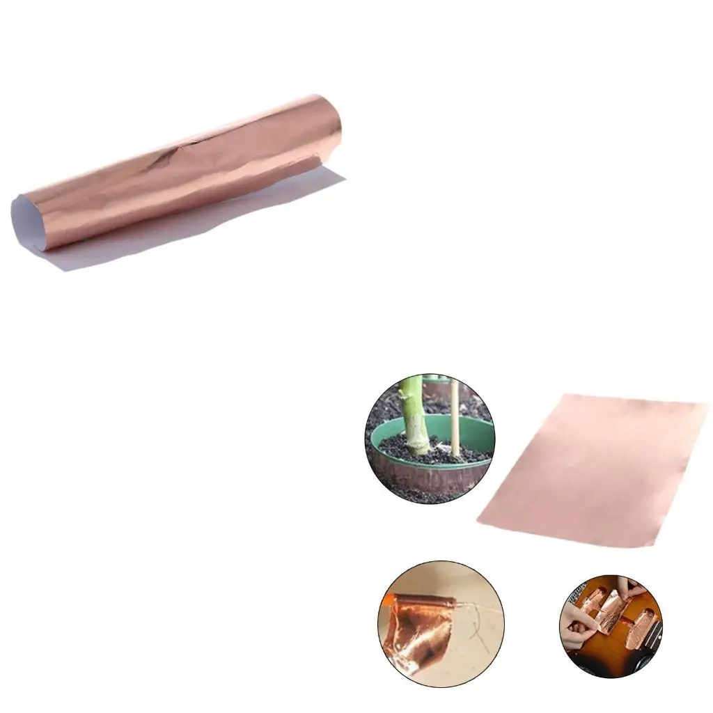 Q39E 1PC Guitar Copper Foil Tape Shielding Single Conductive Adhesive Sheet