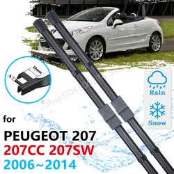 Car Front Wiper Blade for Peugeot 207 207CC 207SW CC SW 2006 2007 2008 2009 2010 2011 2012 2013 2014 Brush Windscreen Windshield