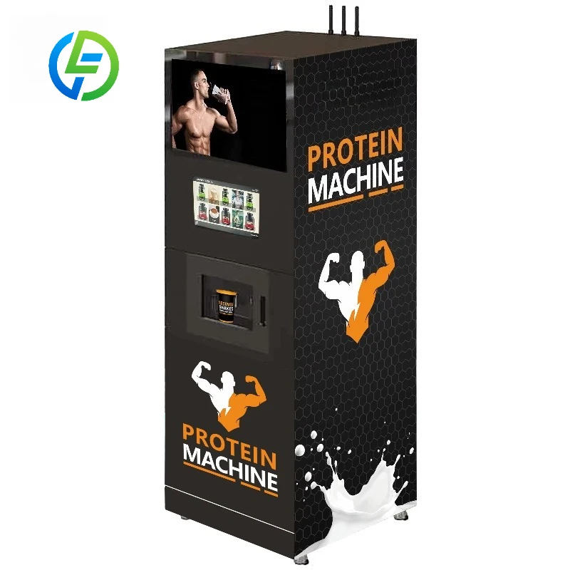 FL Fitness Center Whey Protein Vending Machine SDK LED Touchscreen Cloud-Based Management-Fast Mixing Automatic Shake Dispenser