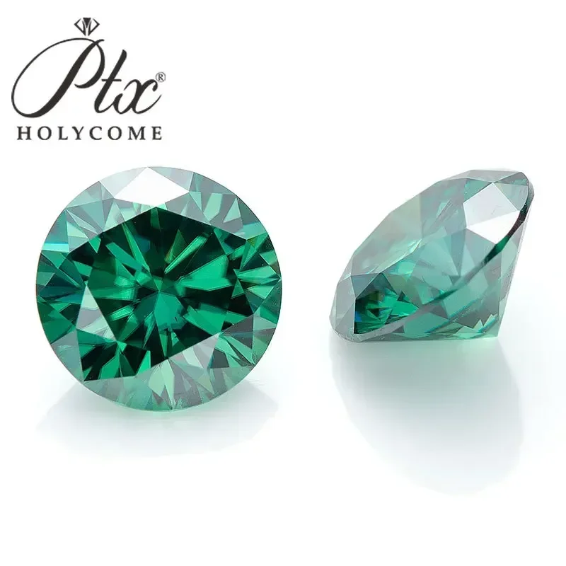 Hot Sale Moissanite Round  GRA Certificated Green Loose Gemstones VVS1 Clarity Wholesale Factory Price Supply Jewelry DIY