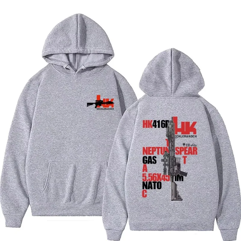 Heckler & Koch HK416 Army Fan Club Outdoor Training Competition Hoodie Men Women Casual Sweatshirt Male Vintage Fleece Hoodies