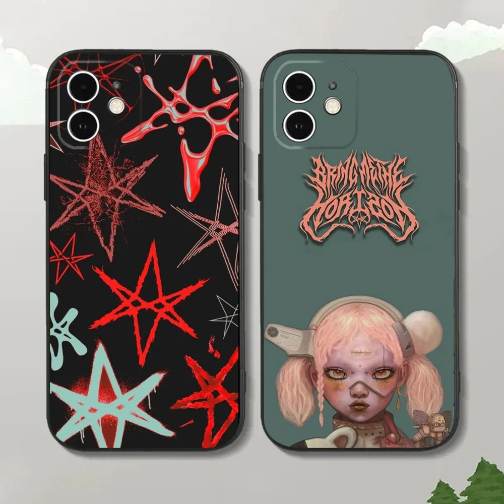 

Bring Me The H-Horizons BMTH Phone Case For iPhone15,14,13,12 Mini 11 Pro XR,X,XS,MAX 7,8 Plus Silicone Cover Soft Black