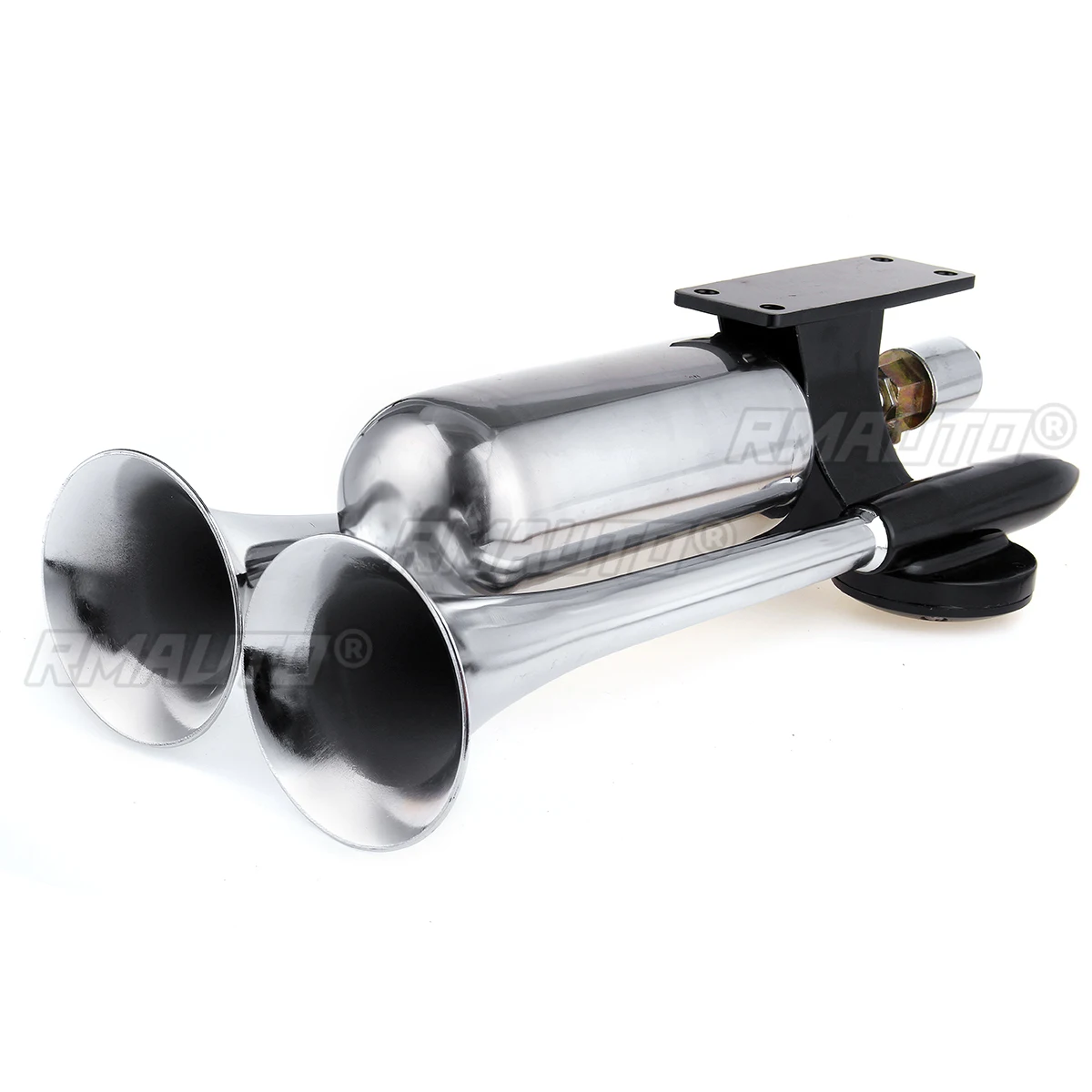 12V/24V 500DB Marine Boat Stainless Steel Dual Trumpet Electric Horn with Mounting Bracket for Ship Sailboat Yacht Car Trucks