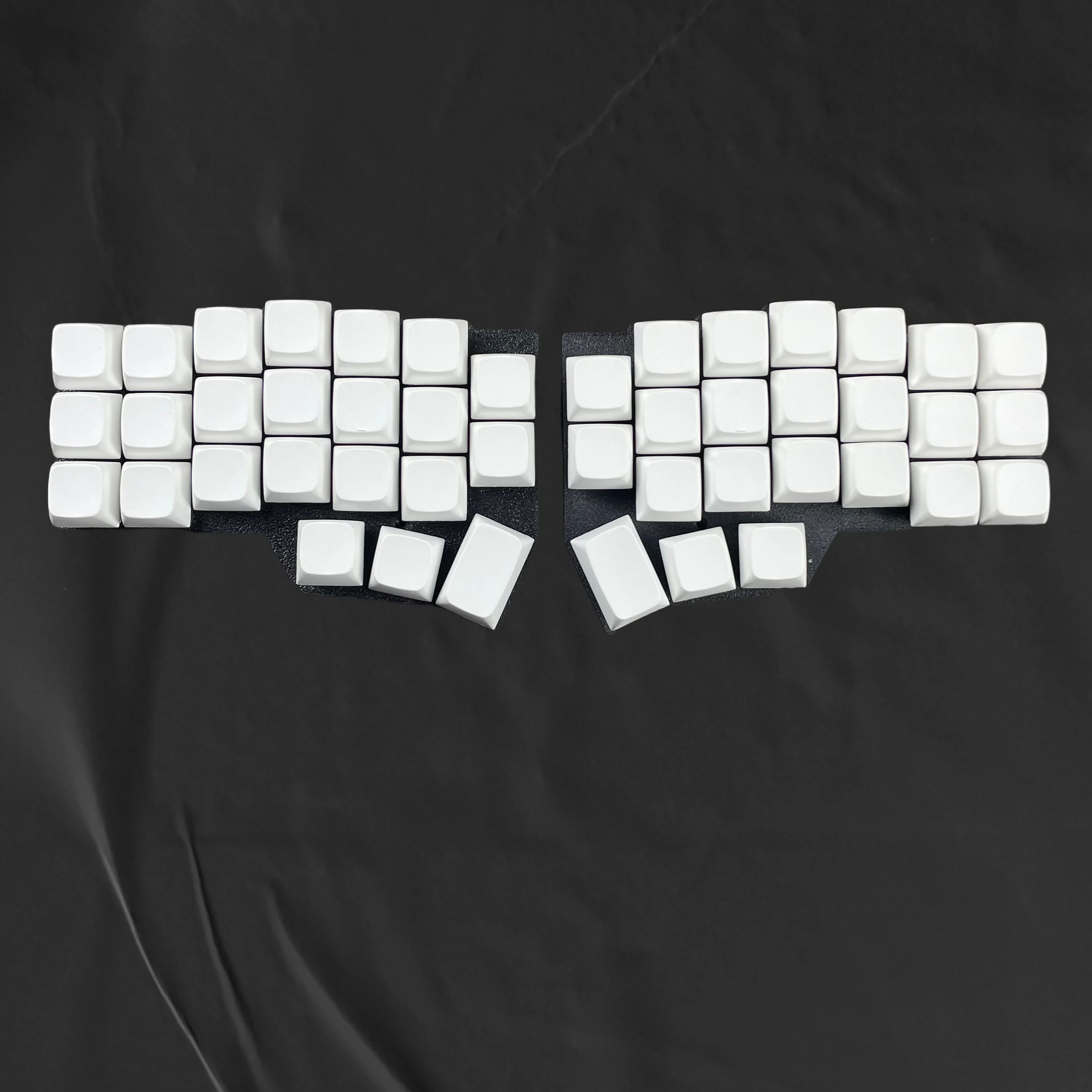 Zestaw nasadek na klawisze MX Stem Blank Black White, 46/64 klawisze, PBT, profil XDA, do klawiatur mechanicznych Corne Sofle Split — zdjęcie produktu 5