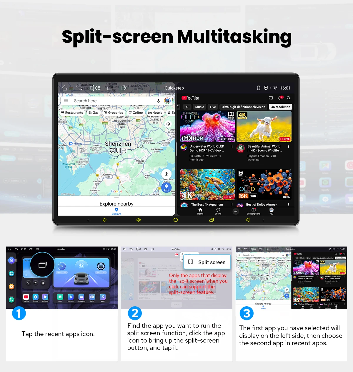 JOYING 11.6"13.3"15.1" Android 13 Car Radio Stereo Universal 2Din Head Unit Multimedia Player Support Apple Carplay Android Auto