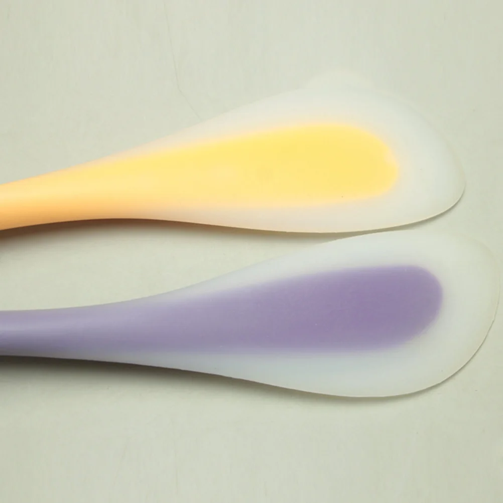 

4 pcs Silicone Double Head Spatula Baking Tool Cream Scraper Non-Stick Lightweight Translucent For Pastry Butter Mixing