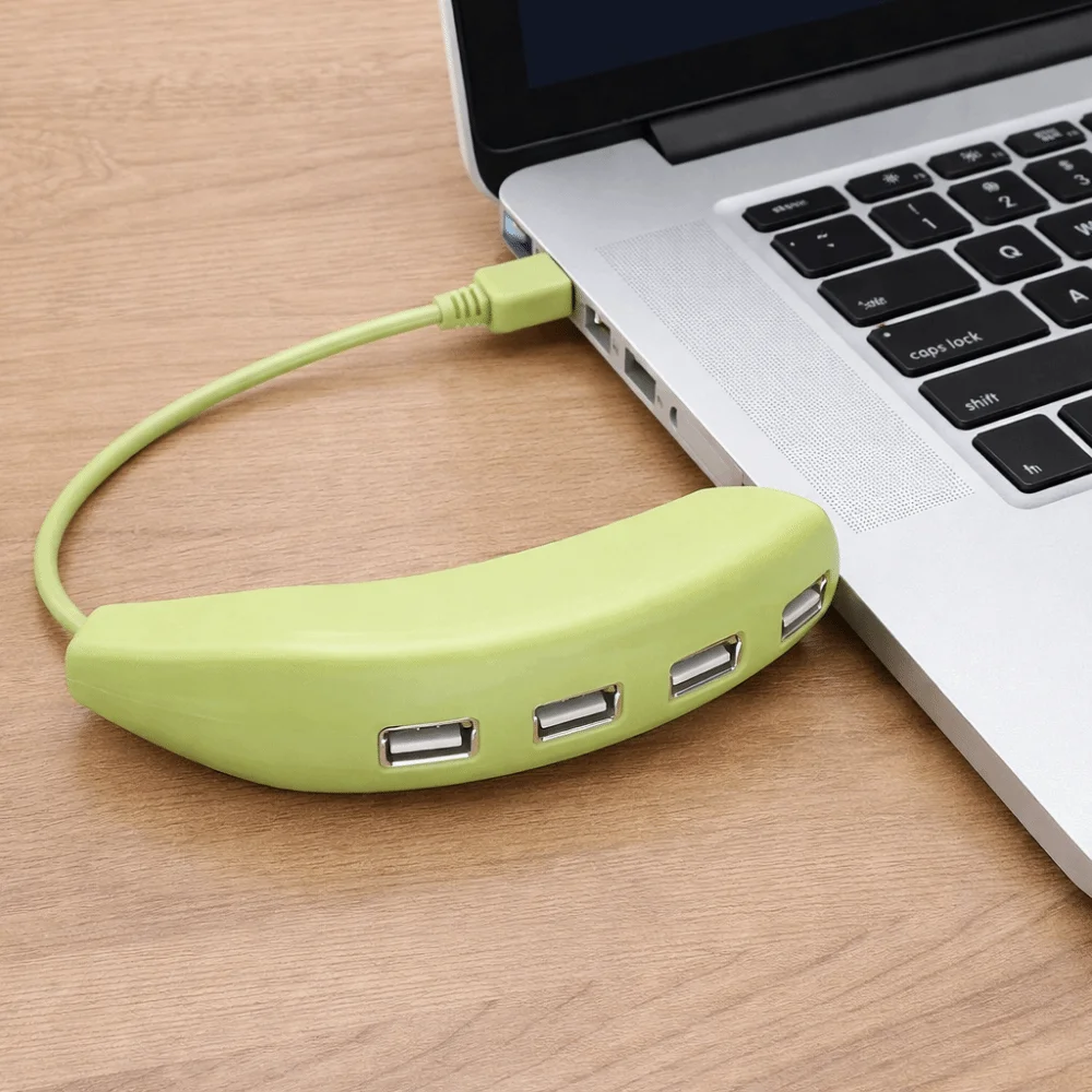 

Портативный USB-хаб в форме банана, USB 3.0, USB 2.0, многопортовый адаптер, 4-портовый USB-хаб-расширитель для ноутбука