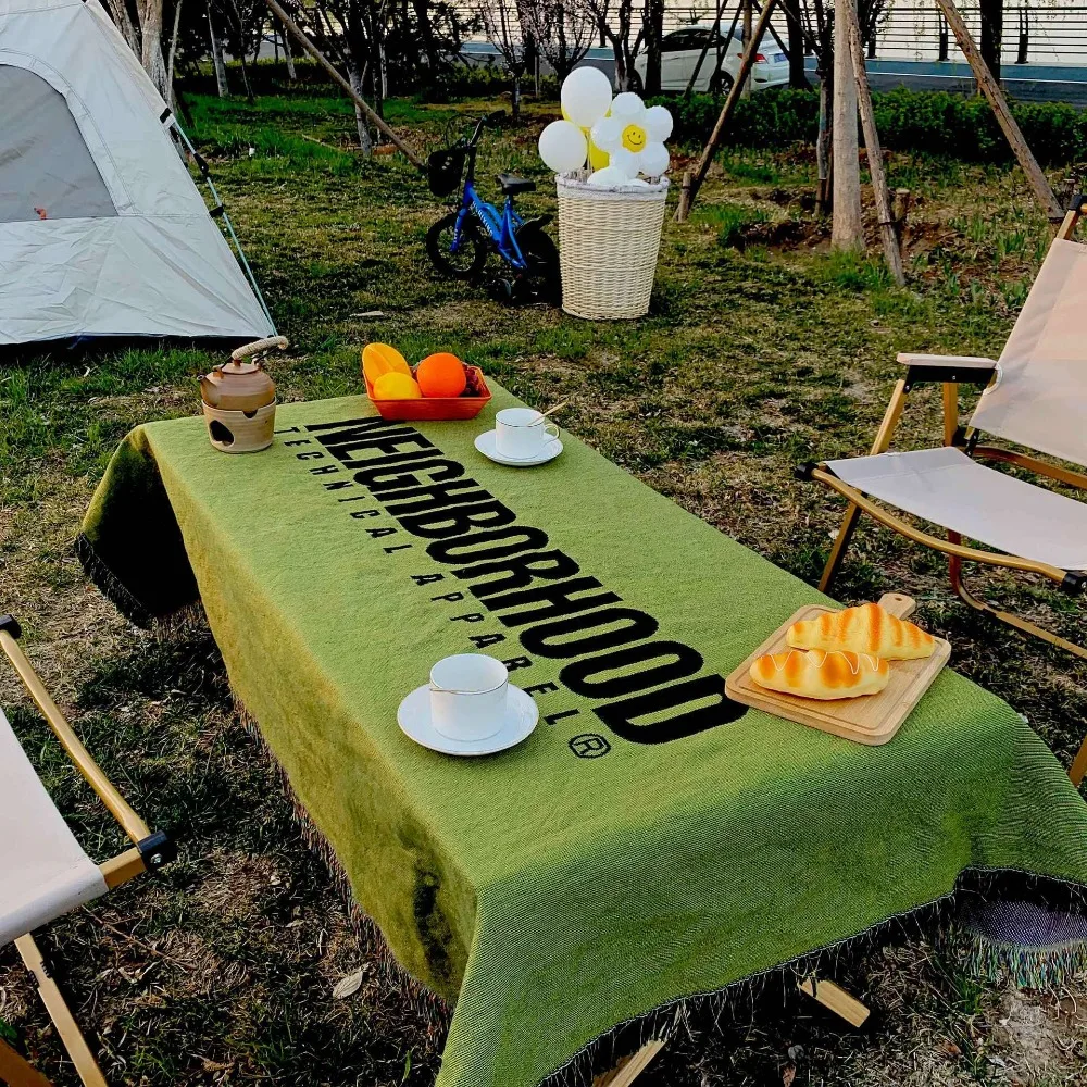 NEIGHBORHOOD Outdoor Camping Blanket, Thickened Multi-Functional Sofa Throw, Office Nap Air Conditioning Warm Cover