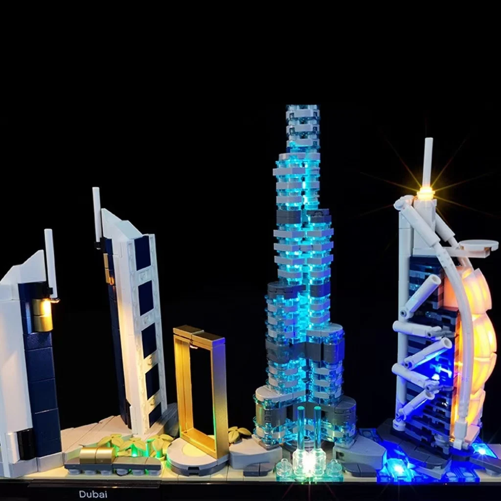 LYBMTWF LED Lighting Kit Compatible with Lego 21052 Architecture Dubai Building Blocks Model(NOT Include The Model Bricks)