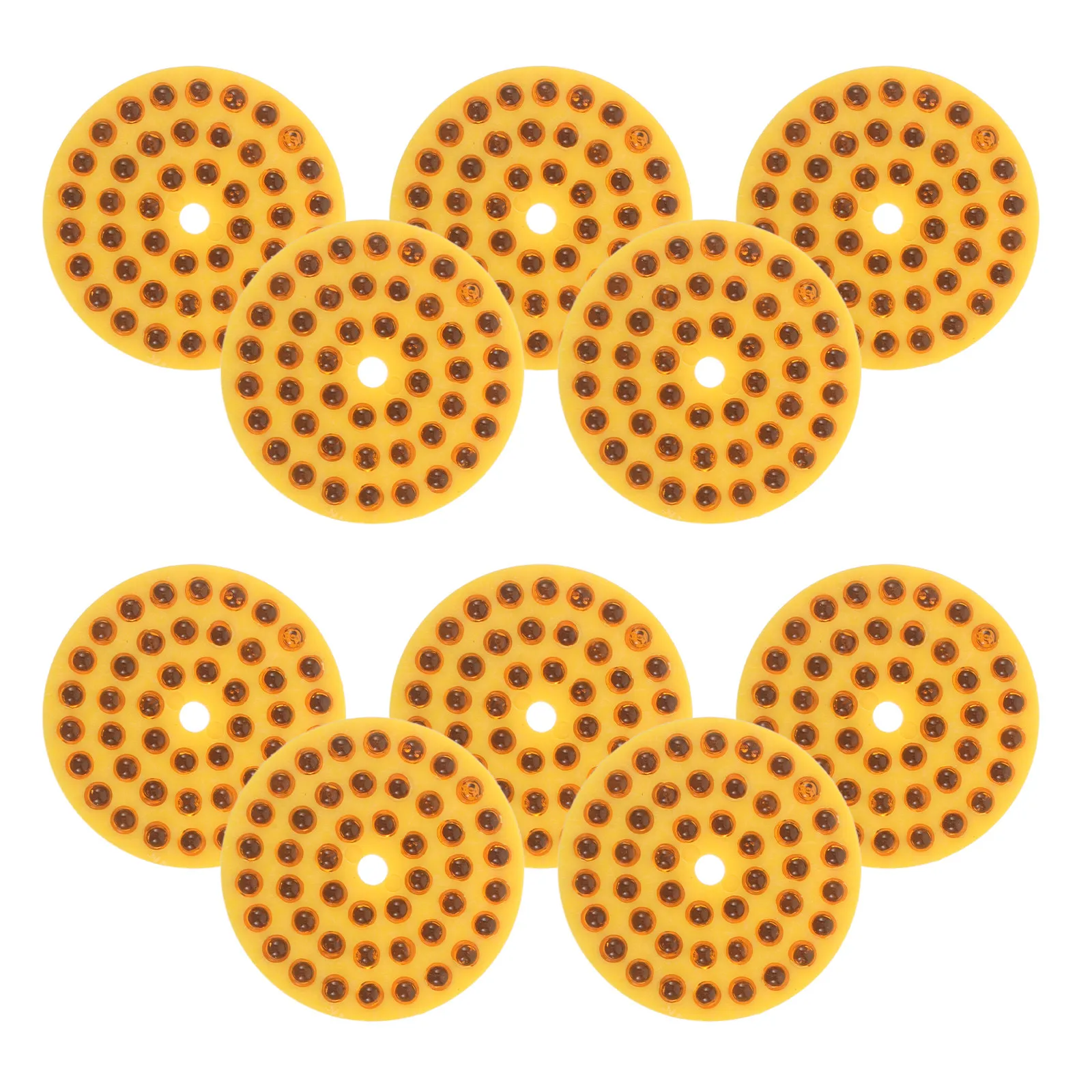 10Pcs Road Reflectors Pavement Markers Yellow 1.5x1.57 Round Reflective Driveway Markers Heavy Duty Night Visibility Road Marker