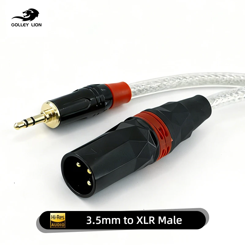 Cable XLR a 3.5mm Balanceado, Cable de Micrófono Estéreo TRS a XLR Macho de 3.5mm para Computadora, Laptop, Dispositivo de Grabación, etc.