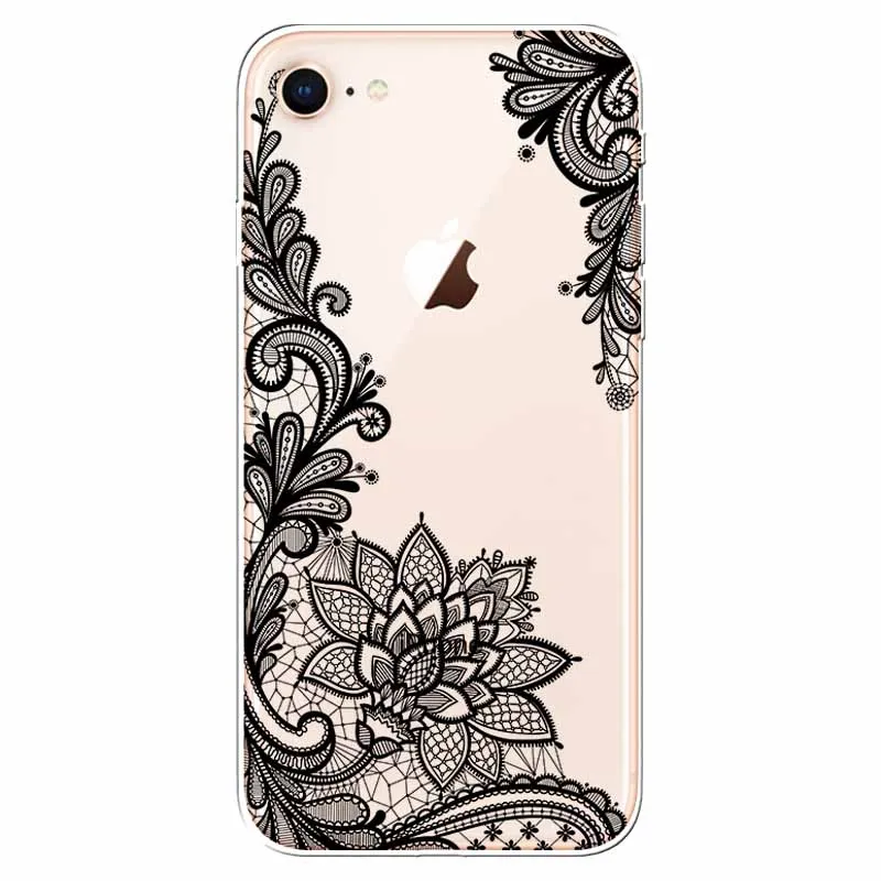 حافظة لهاتف آيفون SE 2020 2022 2016 5 5s حافظة شفافة من السيليكون الناعم مطبوعة لهاتف آيفون 5 5s غطاء شفاف آيفون SE 2022 كابا شفافة