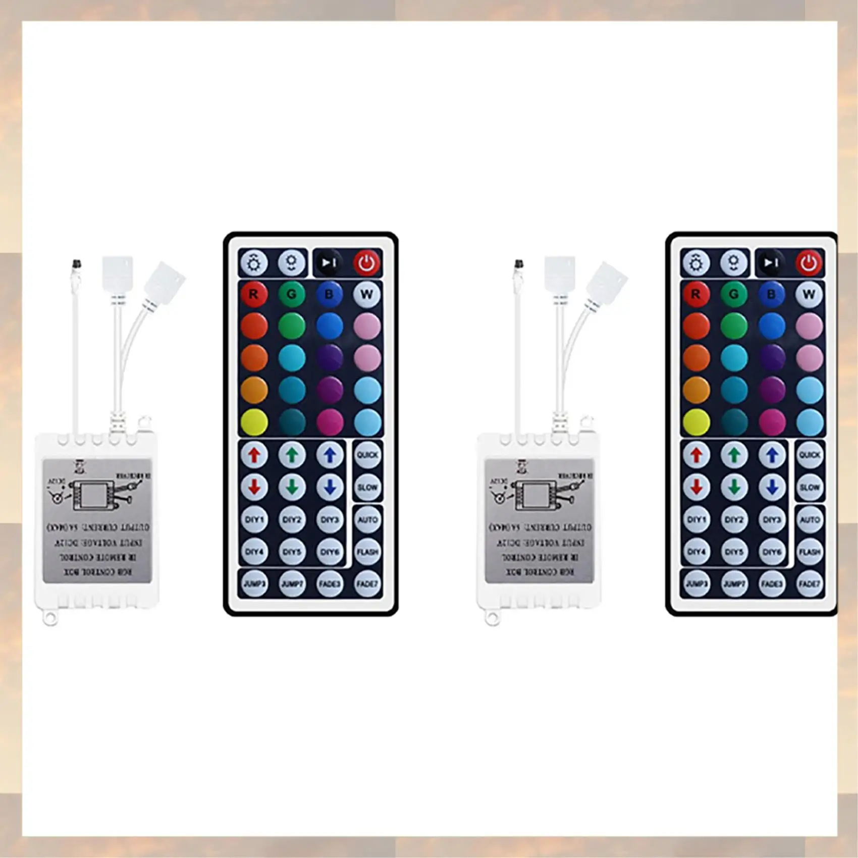 2025 New-2X LED قطاع RGB صندوق التحكم مع جهاز التحكم عن بعد 44 مفاتيح RGB صندوق التحكم 44 مفتاح