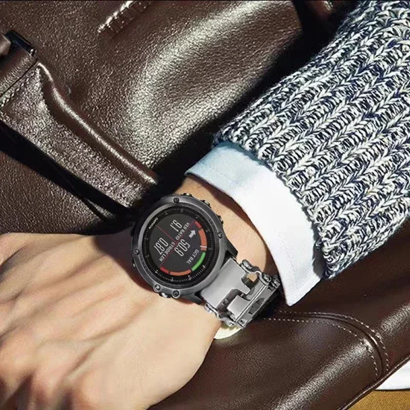 

Металлический ремешок 22 мм для занятий спортом на открытом воздухе для Garmin Forerunner 965 265 255 955 Venu 3 2, многофункциональный браслет из нержавеющей стали Correa