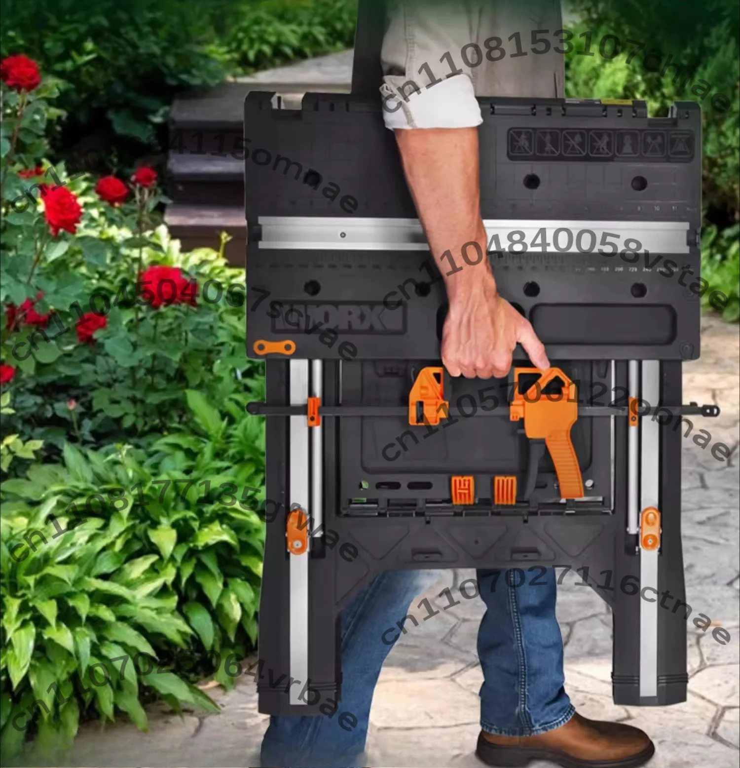 Multi-Purpose Work Tool Table WX051 Mobile Portable Woodworking Bench Saw Table Folding Tool，new