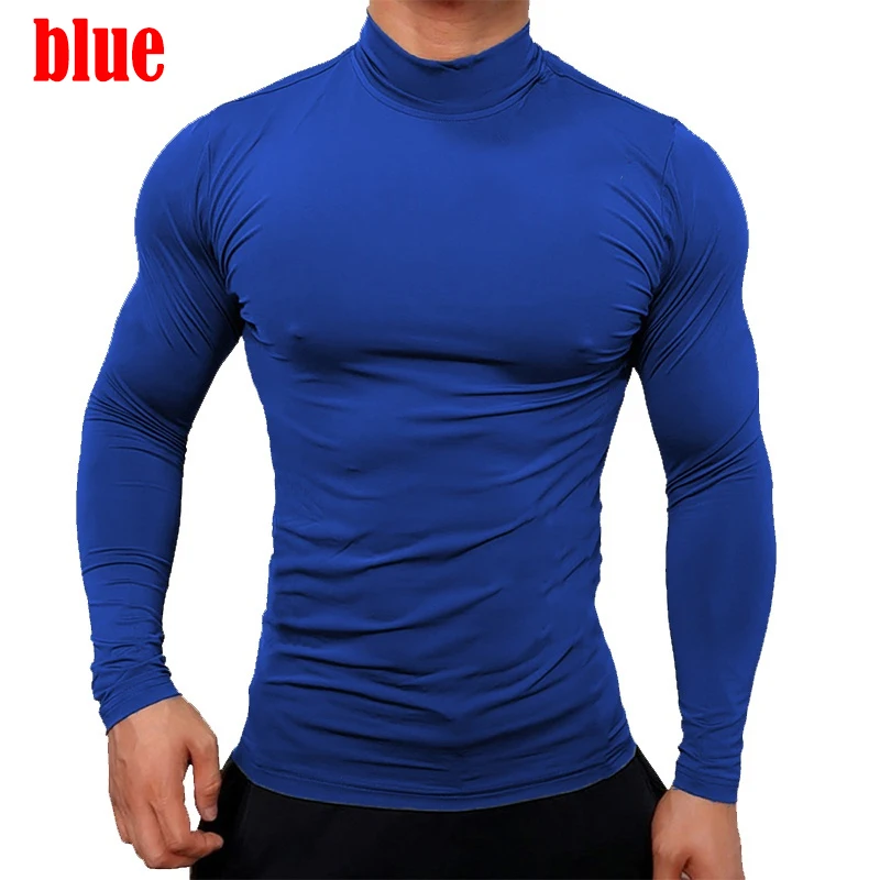 Fitness T-shirt Men Long Sleeve Training Shirts Running Compression Skinny Tops Sweaters For Men