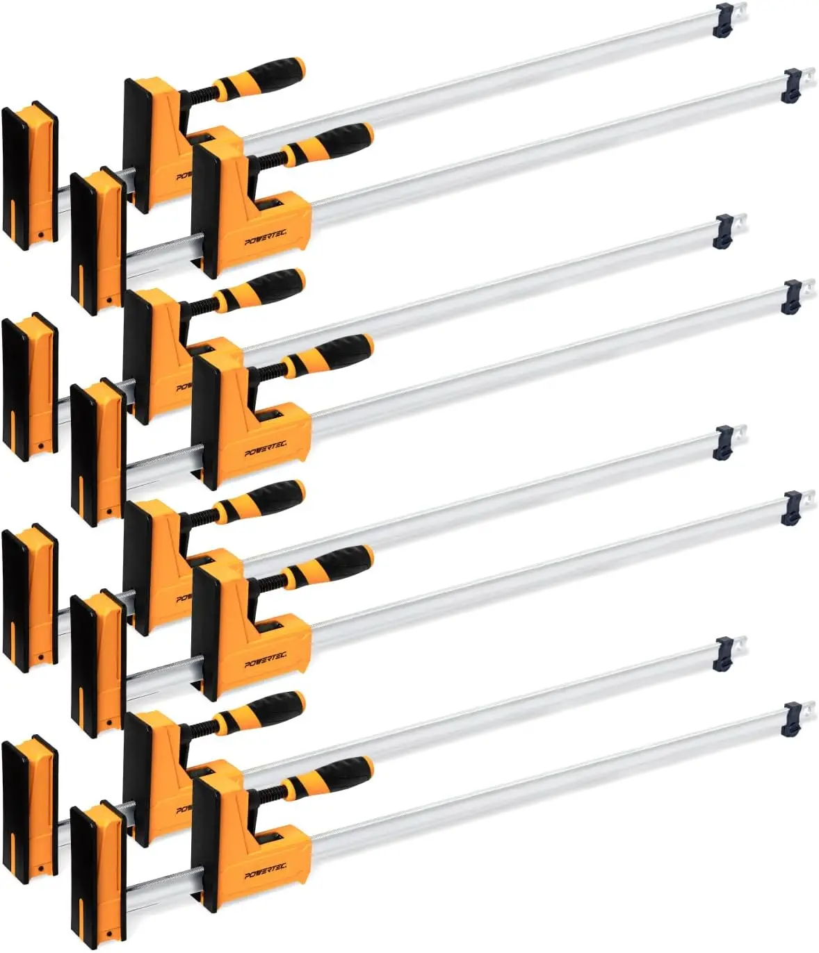 71602-P4, 8PK, Woodworking Parallel Clamps 48-Inch | Jaw Bar Clamp Spreader Tool