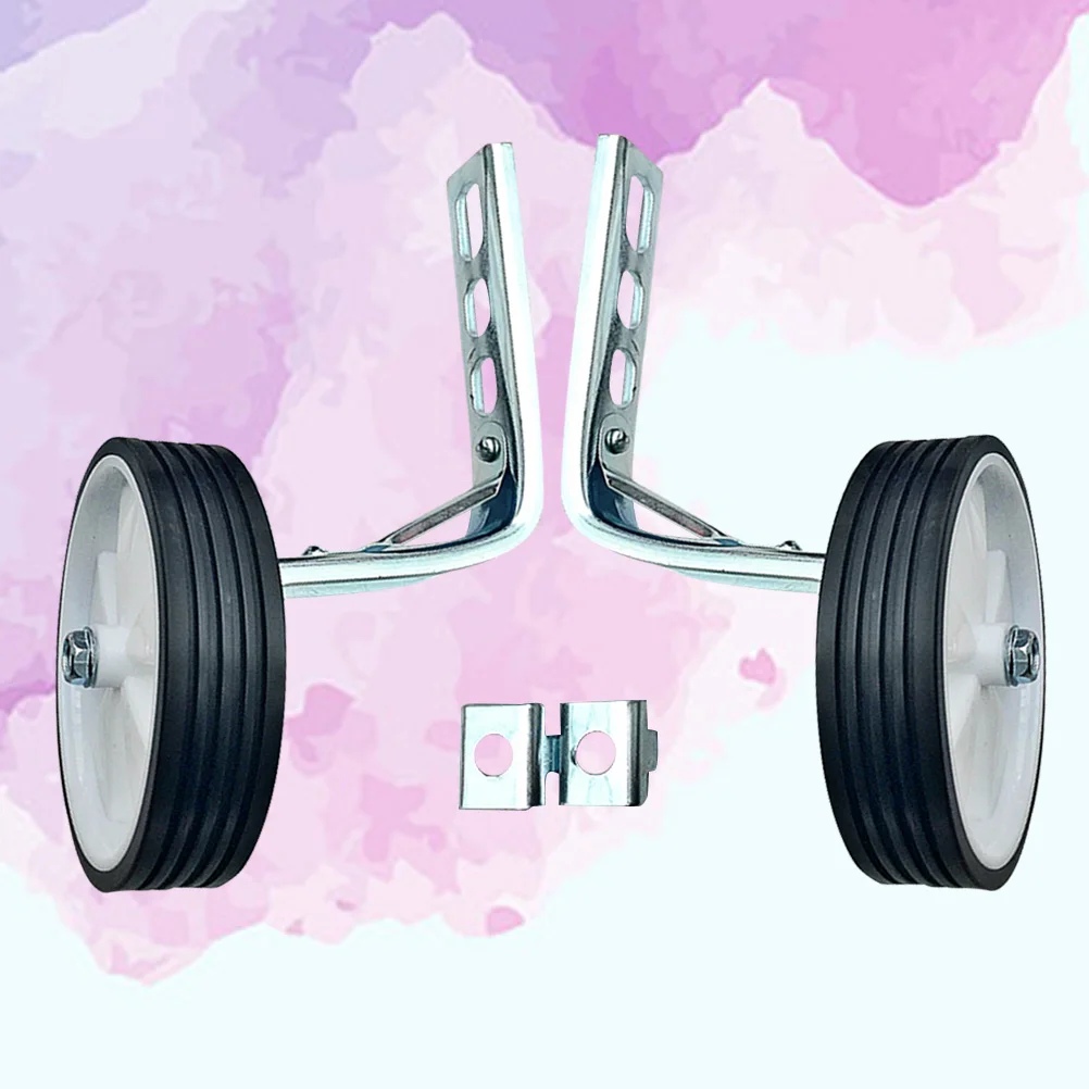 

12 20 Inch Kids Bike Stabilizer White Training Wheels Universal Child Bicycles Heavy Duty Metal Bracket Arm Easy Assembly