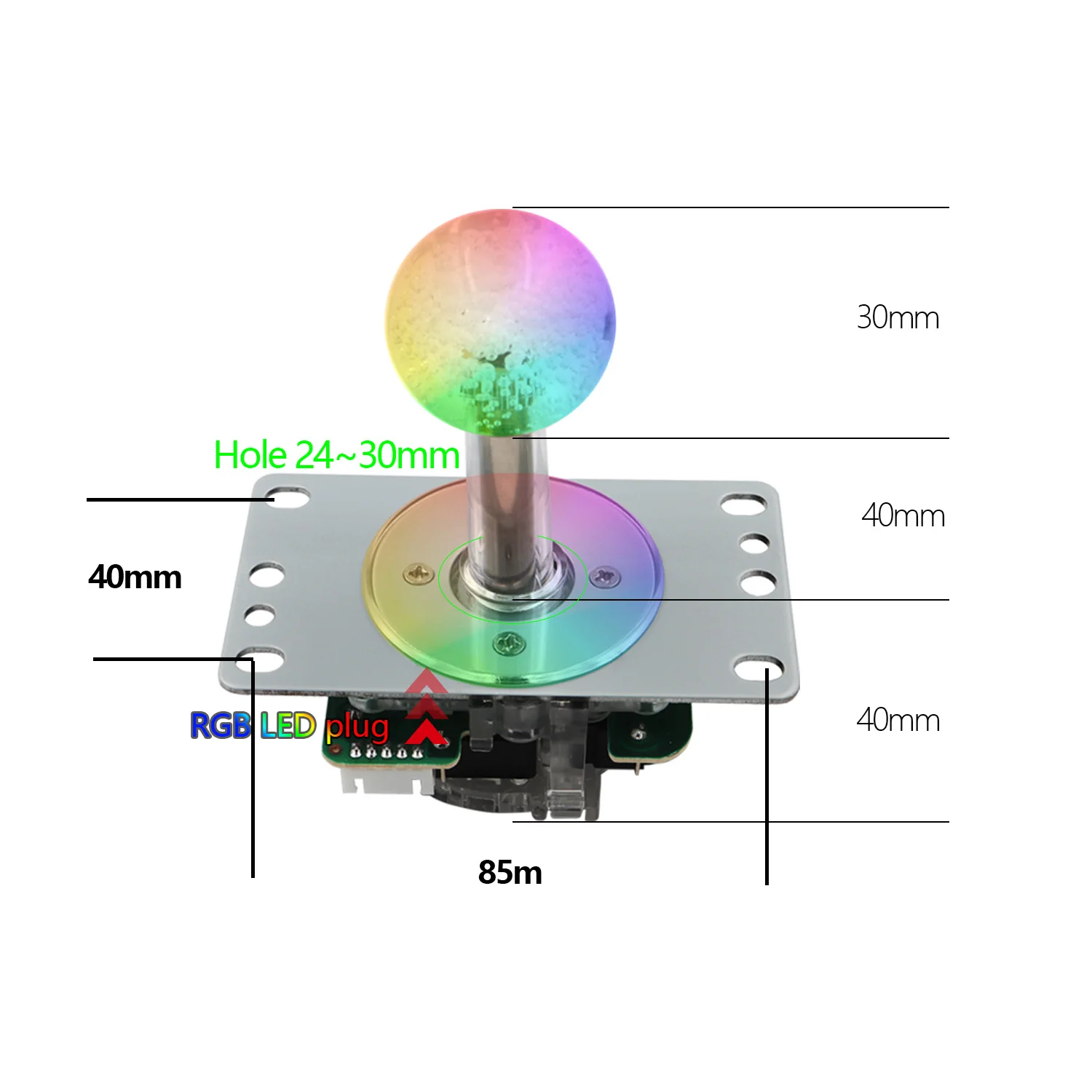 Imagem -05 - Arcade Game Rgb Led Controlador Botão Joystick Bluetooth Rgb Controle App Usb Encoder Kit para pc Mame Raspberry pi Windows