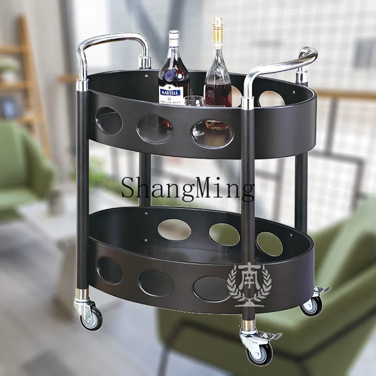 ZYY Delicate Superior good-looking Hotel Restaurant Beauty Salon Tea Cart Oval Wine Service Meal Side Snack Trolley
