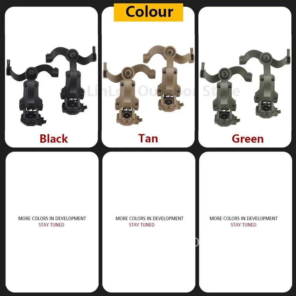 Tactical Headset Rail Mount Militar Bracket Rails Helmet for Noise Fast Wendy Headphones Adapter M-LOK Cancelling Helmets OPS
