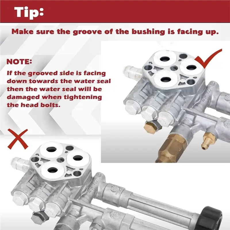 【الشمال】قطع الغيار-مجموعة جلبة مضخة غسالة الضغط (6 قطع) AR2840561 لـ Annovi Reverberi RMW2.2G24 SRMW2.2G26 #4