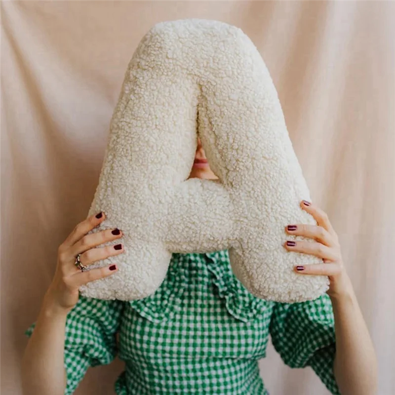 Almohada con letras ABGR, almohada con letras en inglés, cojín decorativo con letras del alfabeto, almohada con letras en inglés