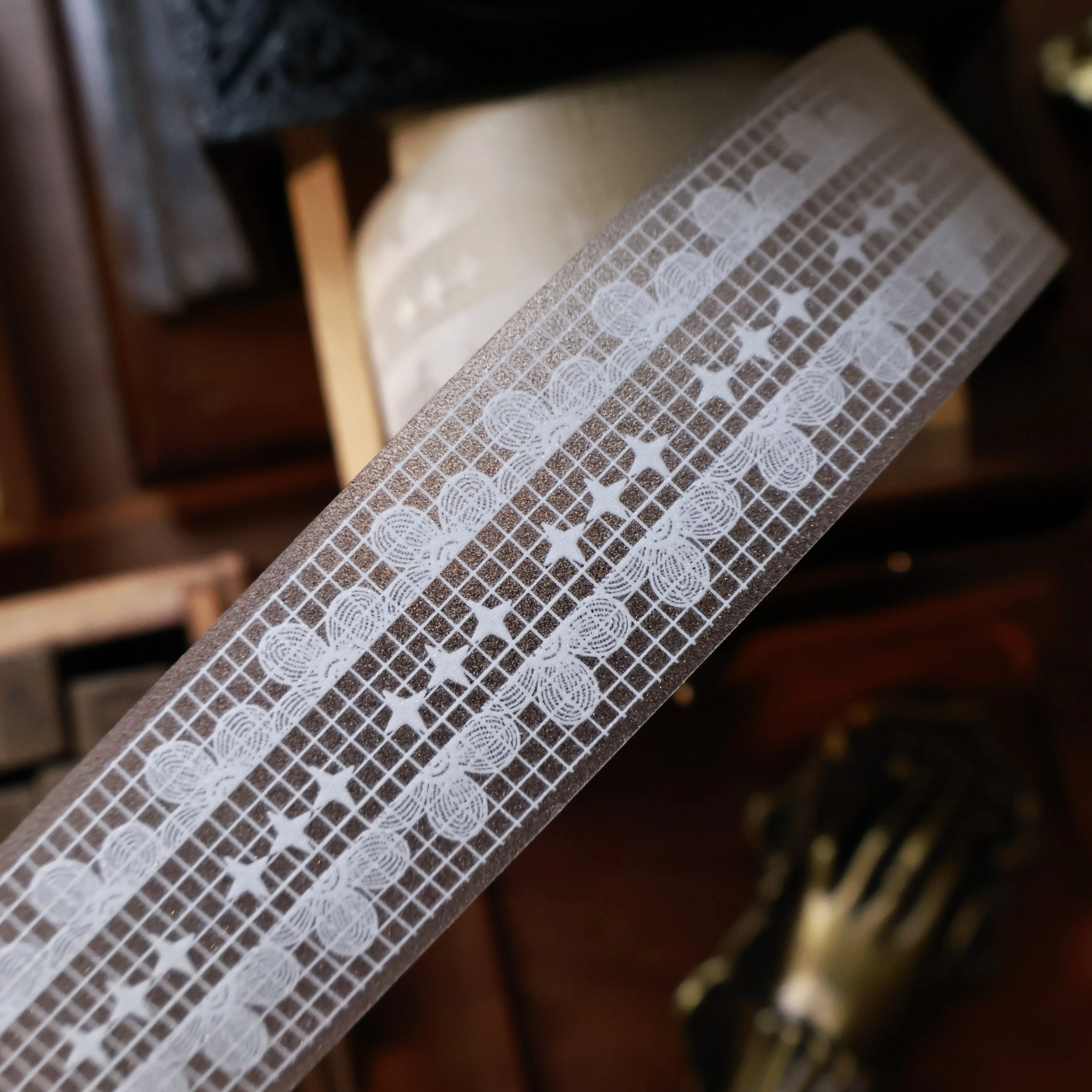 Lace Flower Washi Pet Tape Roll Sticker Primer Lace Flash Yarn Maste Release Paper view 5